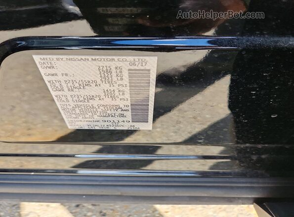 5N1DR2MN3HC901149 2017 NISSAN PATHFINDER Black 
