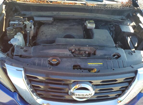 5N1DR2MN6JC605483 2018 NISSAN PATHFINDER Blue Engine compartment view