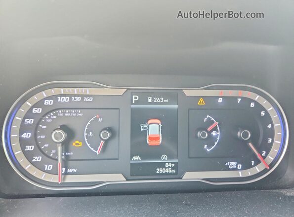 5NMJACAE5PH255671 2023 HYUNDAI TUCSON White Вид щитка приладів