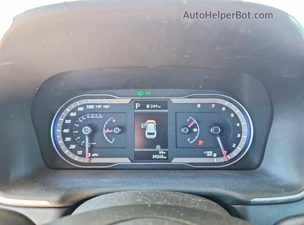 5NMJACAE6NH080165 2022 HYUNDAI TUCSON Black Вид щитка приладів