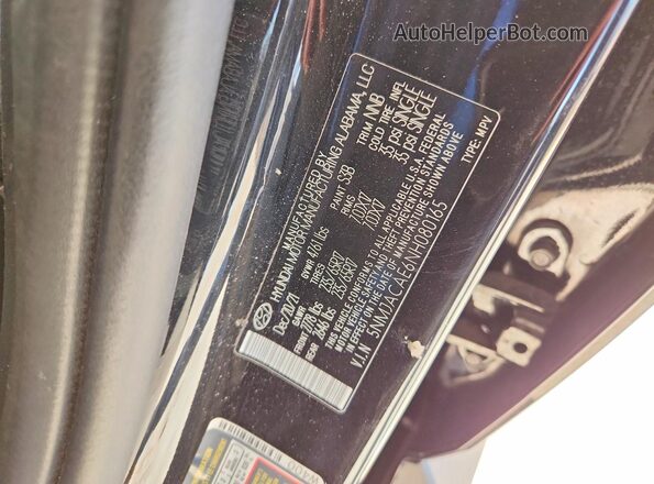 5NMJACAE6NH080165 2022 HYUNDAI TUCSON Black Вид наклейки з VIN-кодом
