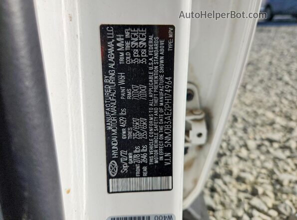 5NMJB3AE2PH174964 2023 HYUNDAI TUCSON Белый Панорамный вид салона 360°