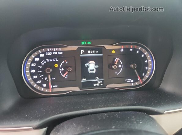 5NMJB3AE5NH145214 2022 HYUNDAI TUCSON White ხელსაწყოთა პანელის ხედი