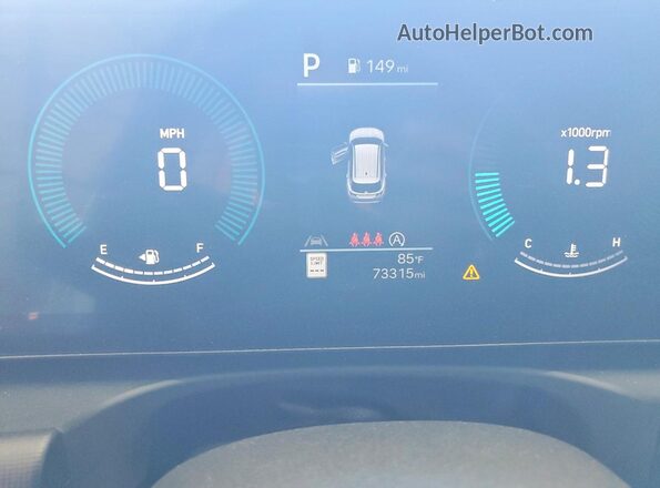 5NMJB3DE7SH467165 2025 HYUNDAI TUCSON White Widok zestawu wskaźników