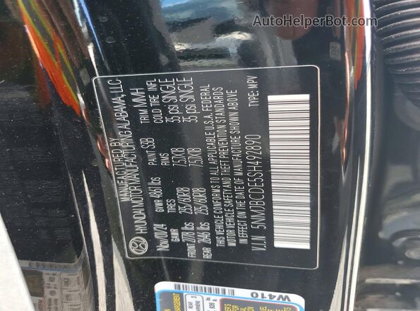 5NMJBCDE5SH492890 2025 HYUNDAI TUCSON Black Widok naklejki z numerem VIN