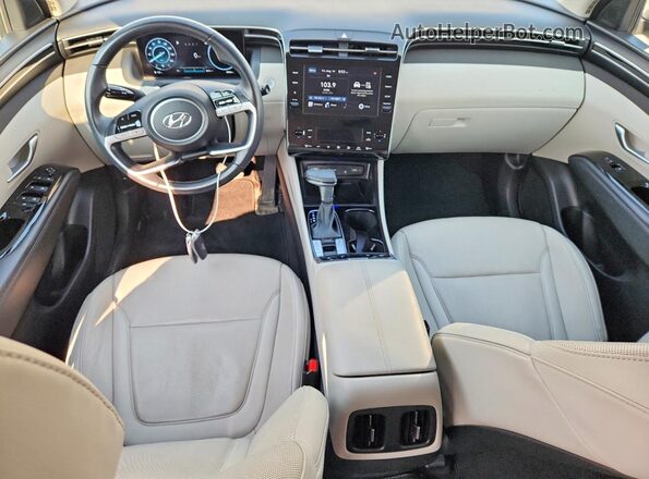 5NMJCCAE1NH160029 2022 HYUNDAI TUCSON White წინა პანელის ხედი