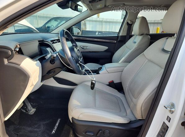 5NMJCCAE1NH160029 2022 HYUNDAI TUCSON White წინა სალონის ხედი