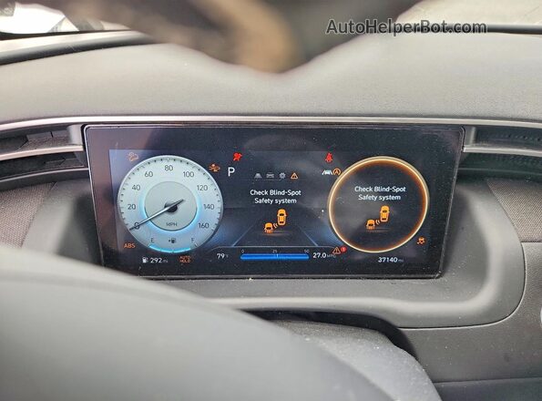 5NMJCCAEXNH158487 2022 HYUNDAI TUCSON White Instrument cluster view