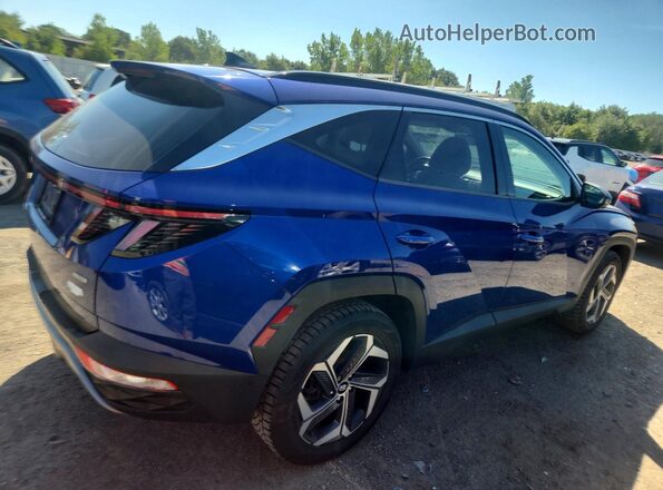 5NMJECAE0NH091778 2022 HYUNDAI TUCSON Синий Задняя правая четверть