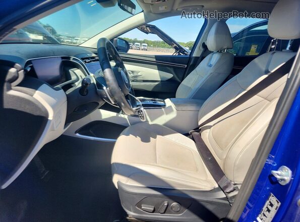 5NMJECAE0NH091778 2022 HYUNDAI TUCSON Синий Вид салона спереди