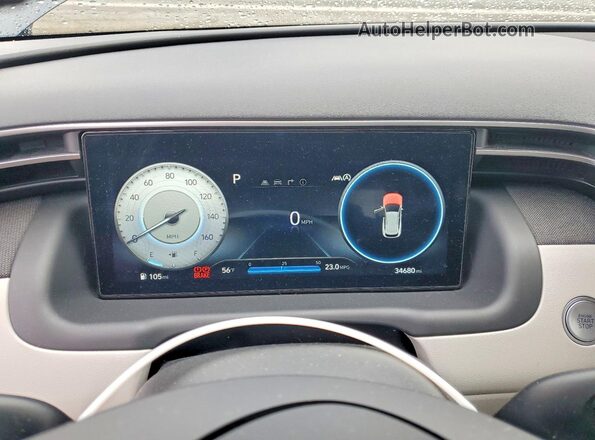 5NMJECAE5PH293485 2023 HYUNDAI TUCSON Gray Вид щитка приладів