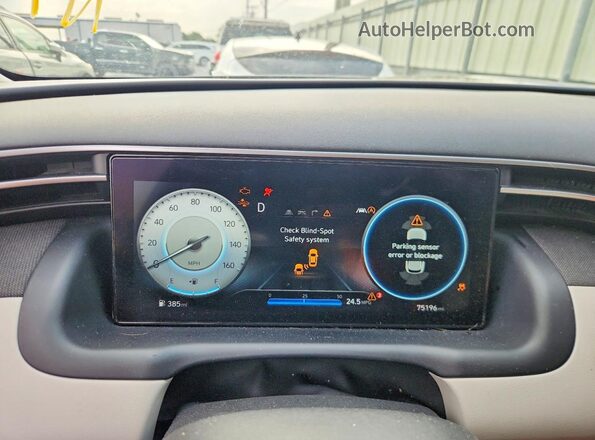 5NMJECAE6NH044870 2022 HYUNDAI TUCSON Black Vista del cuadro de instrumentos