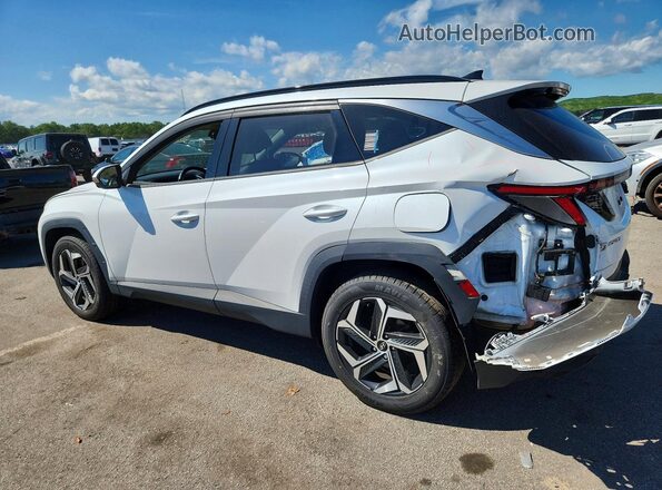 5NMJECAE6NH109149 2022 HYUNDAI TUCSON White Trasero izquierdo
