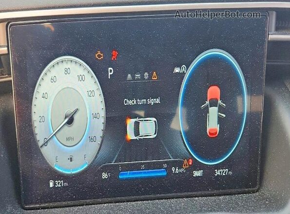 5NMJF3AE4PH238801 2023 HYUNDAI TUCSON Gray Widok zestawu wskaźników