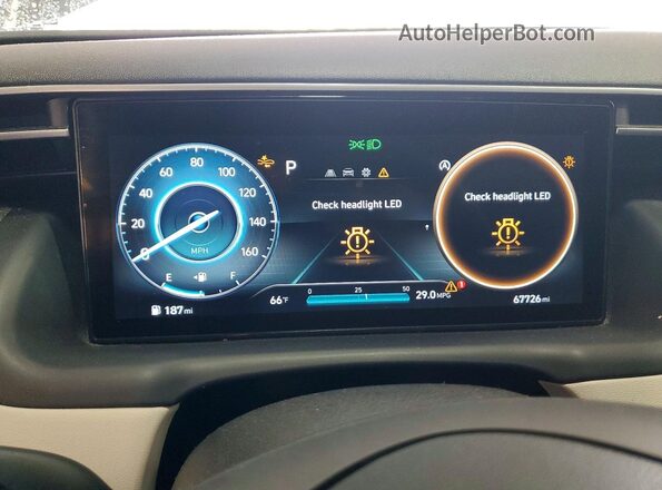 5NMJF3AE7NH050402 2022 HYUNDAI TUCSON Gray Instrument cluster view