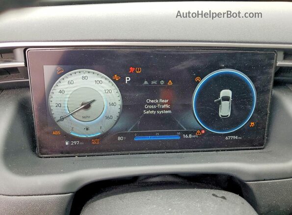 5NMJFCAE0NH106034 2022 HYUNDAI TUCSON Black Vista del cuadro de instrumentos
