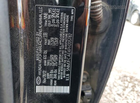 5NMJFCAE4PH205782 2023 HYUNDAI TUCSON Black Սալոնի 360 աստիճան տեսք