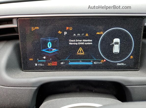 5NMJFCDE5RH298083 2024 HYUNDAI TUCSON Gray Սարքավորումների վահանակի տեսք