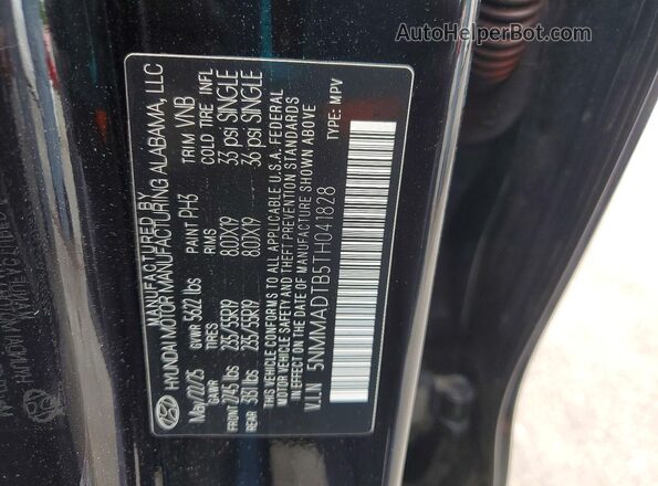 5NMMADTB5TH041828 2026 GENESIS GV70 Black VIN sticker view