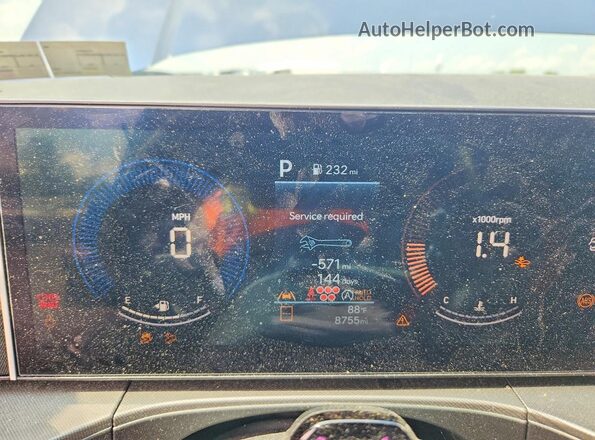 5NMP2DGL9SH145802 2025 HYUNDAI SANTA Blue Вид щитка приладів
