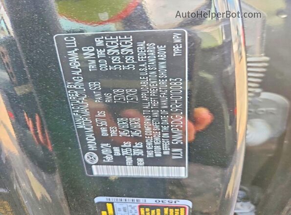 5NMP3DGL9RH010083 2024 HYUNDAI SANTA Black VIN sticker view