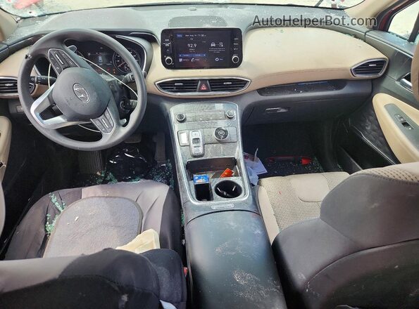 5NMS14AJ8MH364614 2021 HYUNDAI SANTA Красный Вид панели приборов