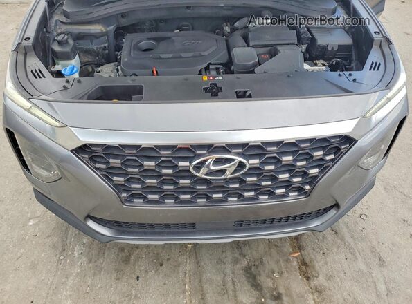 5NMS23AD7KH081717 2019 HYUNDAI SANTA Gray Engine compartment view