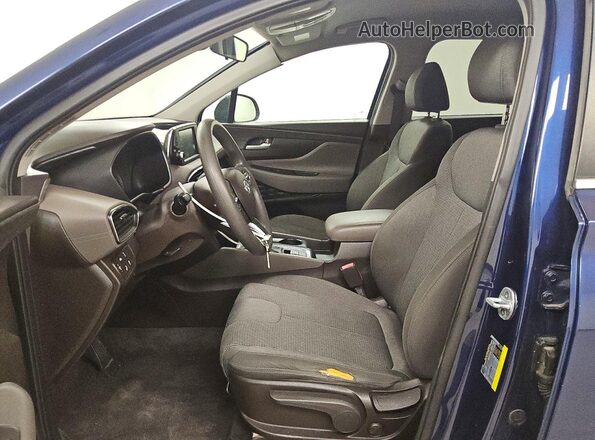5NMS2CAD8KH088742 2019 HYUNDAI SANTA Blue Front interior view