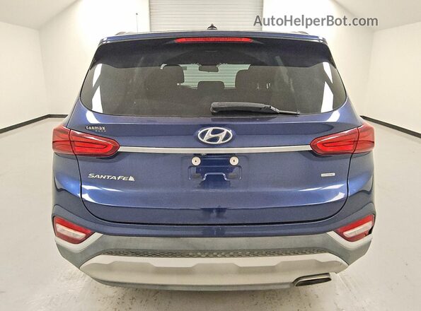 5NMS2CAD8KH088742 2019 HYUNDAI SANTA Blue Rear view