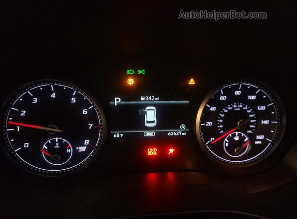 5NMS2DAJ8NH385753 2022 HYUNDAI SANTA Gray Instrument cluster view
