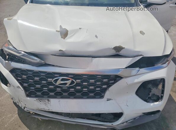 5NMS33AD2KH032048 2019 HYUNDAI SANTA White Engine compartment view