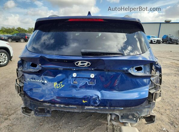 5NMS33ADXLH137731 2020 HYUNDAI SANTA Blue Widok z tyłu