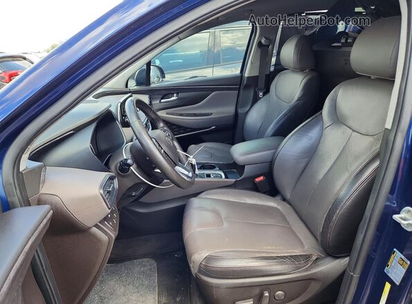 5NMS33ADXLH137731 2020 HYUNDAI SANTA Blue Widok wnętrza z przodu