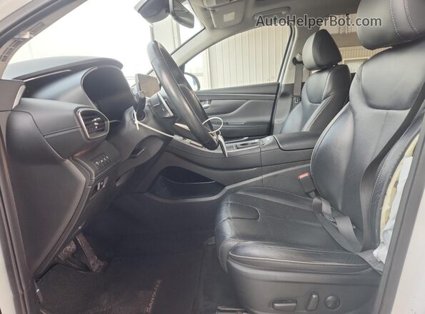 5NMS34AJ8MH339285 2021 HYUNDAI SANTA White წინა სალონის ხედი