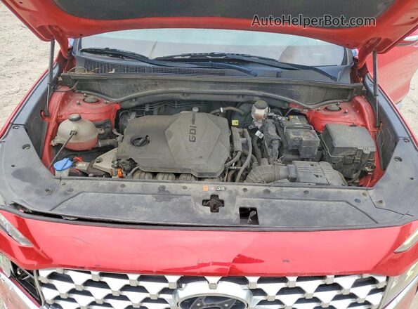 5NMS34AJ9NH452891 2022 HYUNDAI SANTA Красный Вид задней части салона