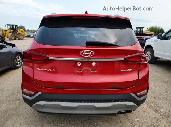 5NMS3CAA1KH049512 2019 HYUNDAI SANTA Red Հետևի տեսք
