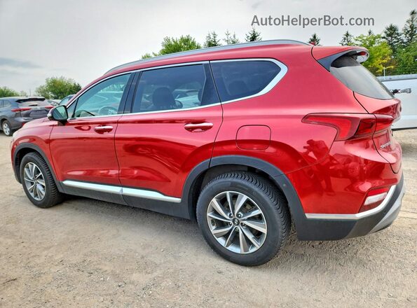 5NMS3CAA1KH049512 2019 HYUNDAI SANTA Red Հետևի ձախ