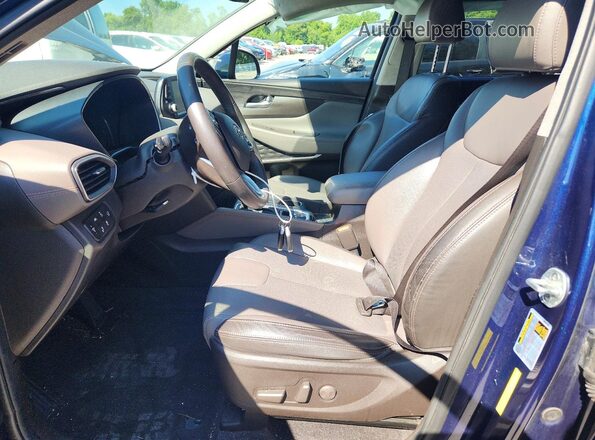 5NMS3CAA4LH200781 2020 HYUNDAI SANTA Синий Вид салона спереди