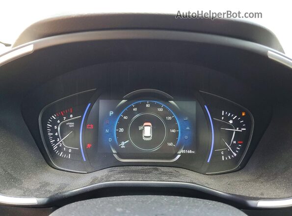 5NMS3CAA5LH294492 2020 HYUNDAI SANTA Blue Սարքավորումների վահանակի տեսք