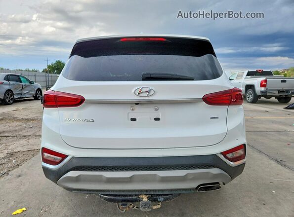 5NMS3CAD2KH130044 2019 HYUNDAI SANTA White უკანა ხედი