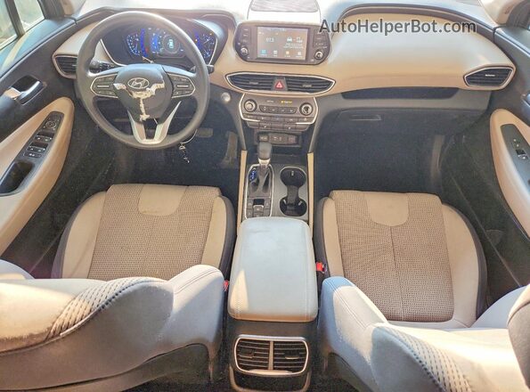 5NMS3CAD8LH169996 2020 HYUNDAI SANTA Brown Dashboard view