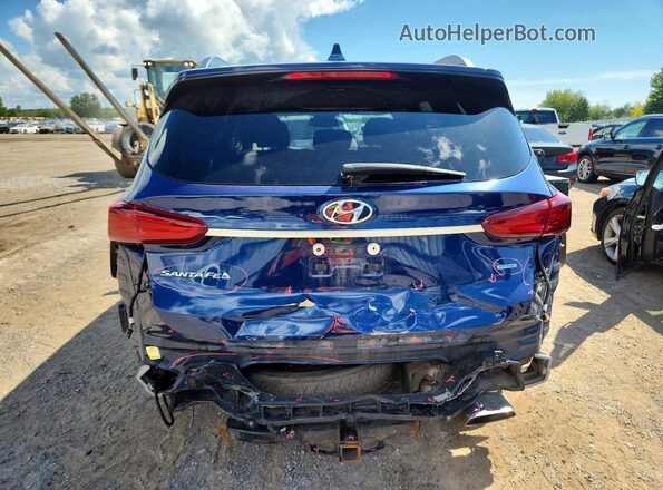 5NMS3CAD9KH121549 2019 HYUNDAI SANTA Blue Widok z tyłu
