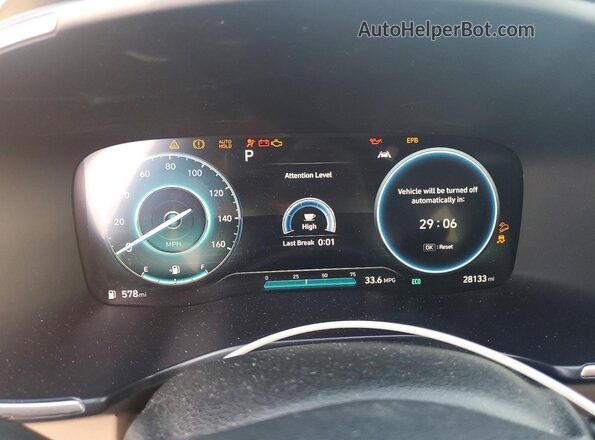 5NMS3DA19PH015914 2023 HYUNDAI SANTA White ხელსაწყოთა პანელის ხედი