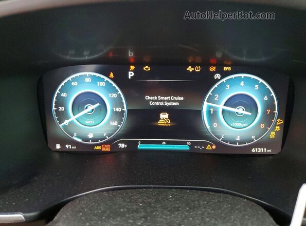 5NMS3DAJ0PH571366 2023 HYUNDAI SANTA Gray Widok zestawu wskaźników
