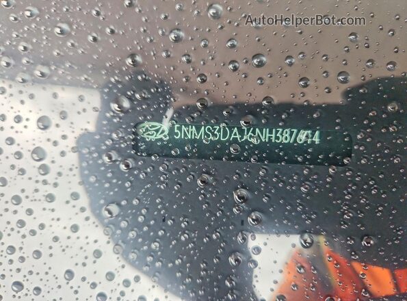 5NMS3DAJ6NH387644 2022 HYUNDAI SANTA Red Widok naklejki z numerem VIN