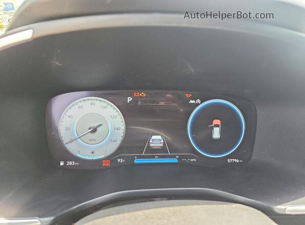5NMS44AL1NH477217 2022 HYUNDAI SANTA Gray ხელსაწყოთა პანელის ხედი