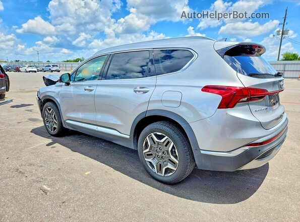 5NMS44ALXMH328058 2021 HYUNDAI SANTA Silver Trasero izquierdo