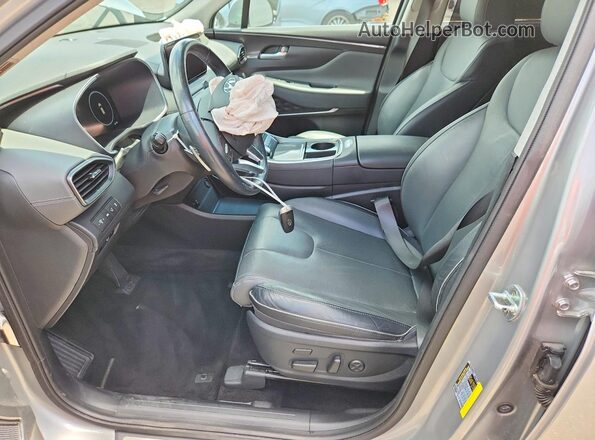 5NMS44ALXMH328058 2021 HYUNDAI SANTA Silver Vista interior delantera