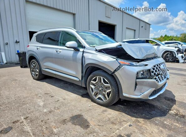 5NMS44ALXMH328058 2021 HYUNDAI SANTA Silver Delantero derecho