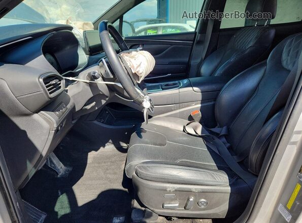5NMS54ALXNH466083 2022 HYUNDAI SANTA Silver Front interior view